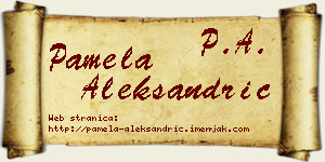 Pamela Aleksandrić vizit kartica
